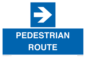 PEDESTRIAN ROUTE - right arrow